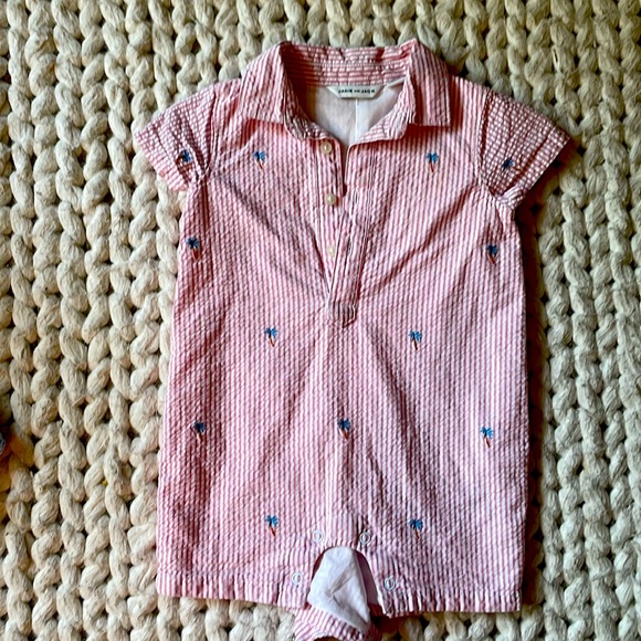 Janie and Jack collared romper - Picture 1 of 3